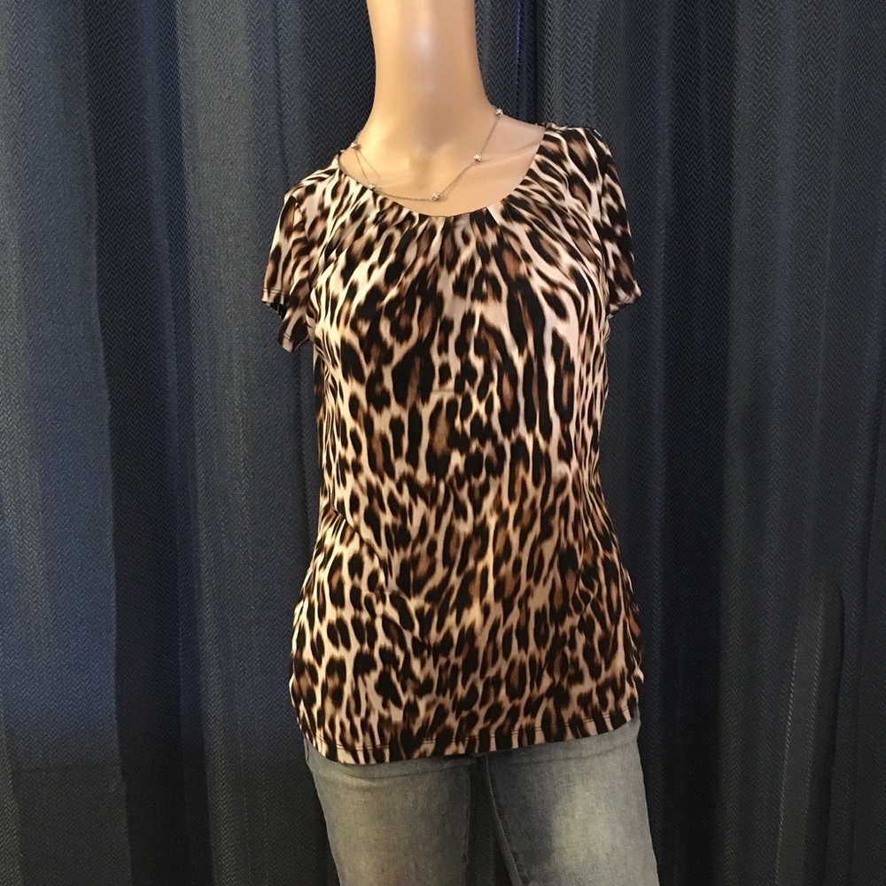 Animal Print Blouse. EUC